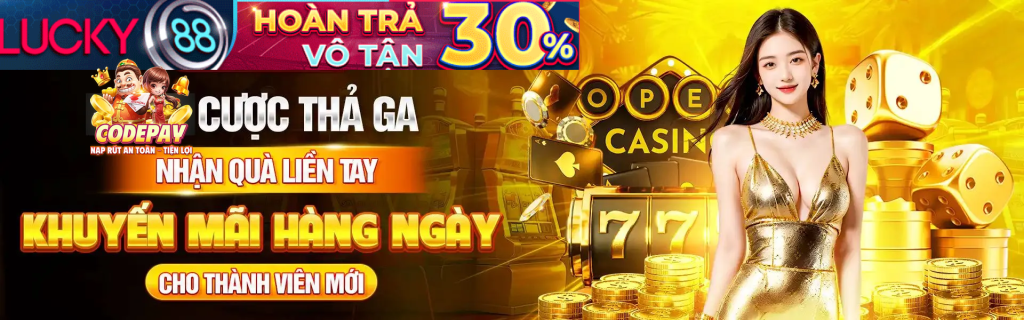 Banner quảng cáo vn88 lucky88